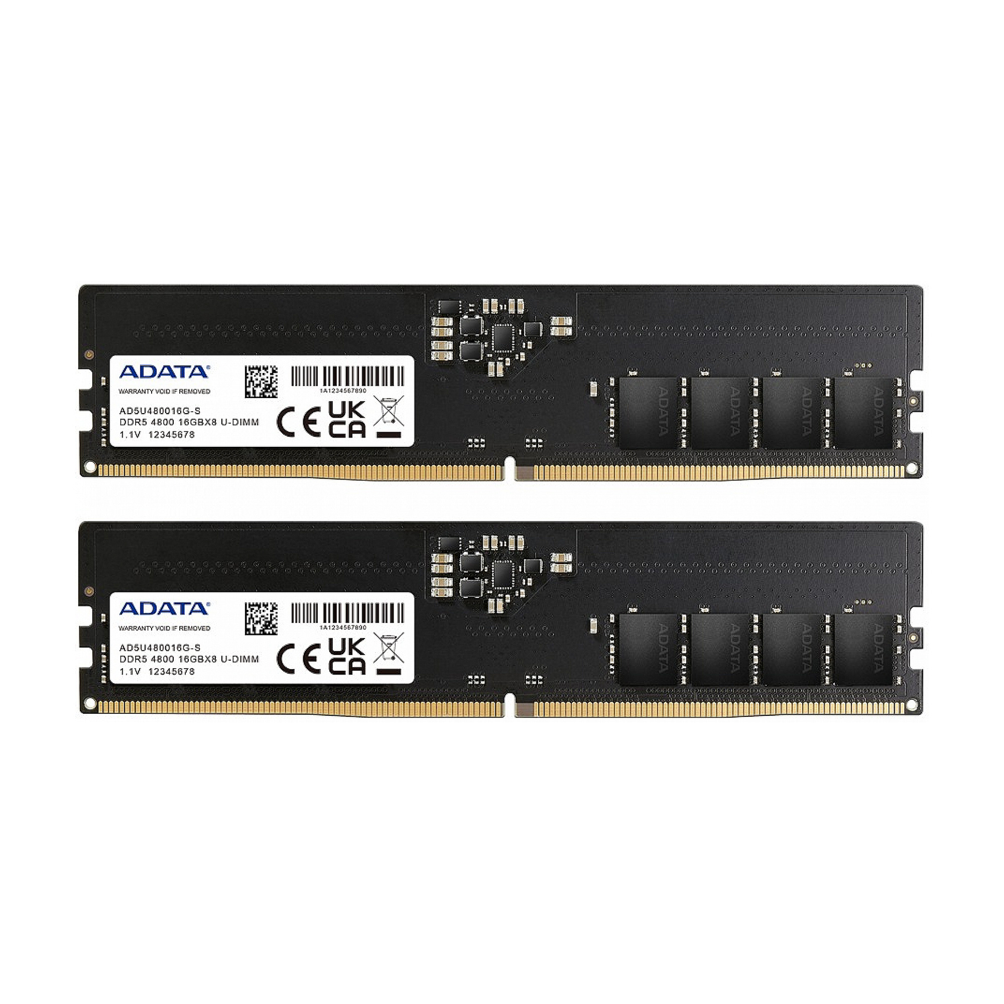 Оперативная память ADATA DDR5 32GB (2x16GB) 4800MHz AD5U480016G-DT
