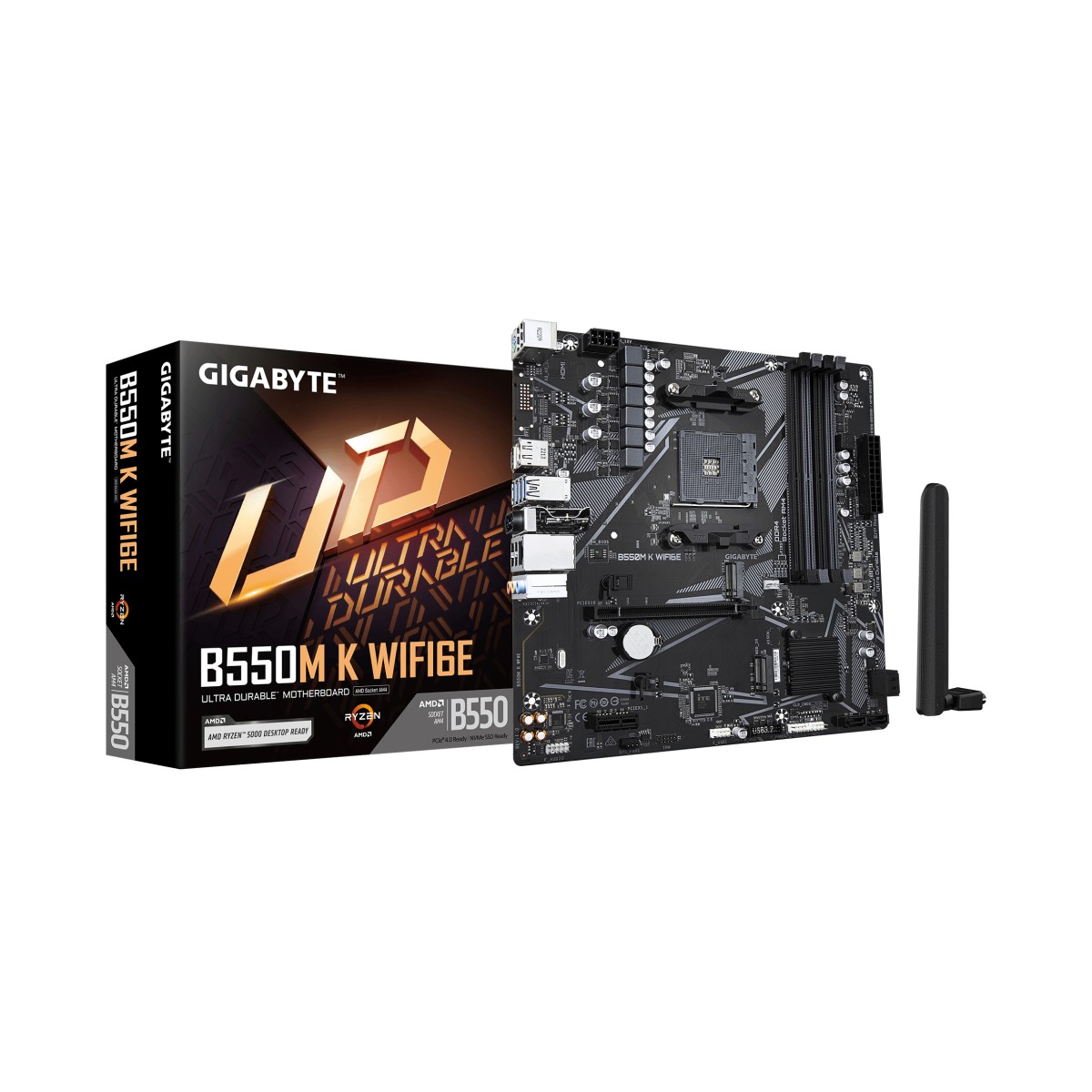 Материнская плата GIGABYTE B550M K WF6E B550 AM4 4xDDR4 mATX B550MKWF6E