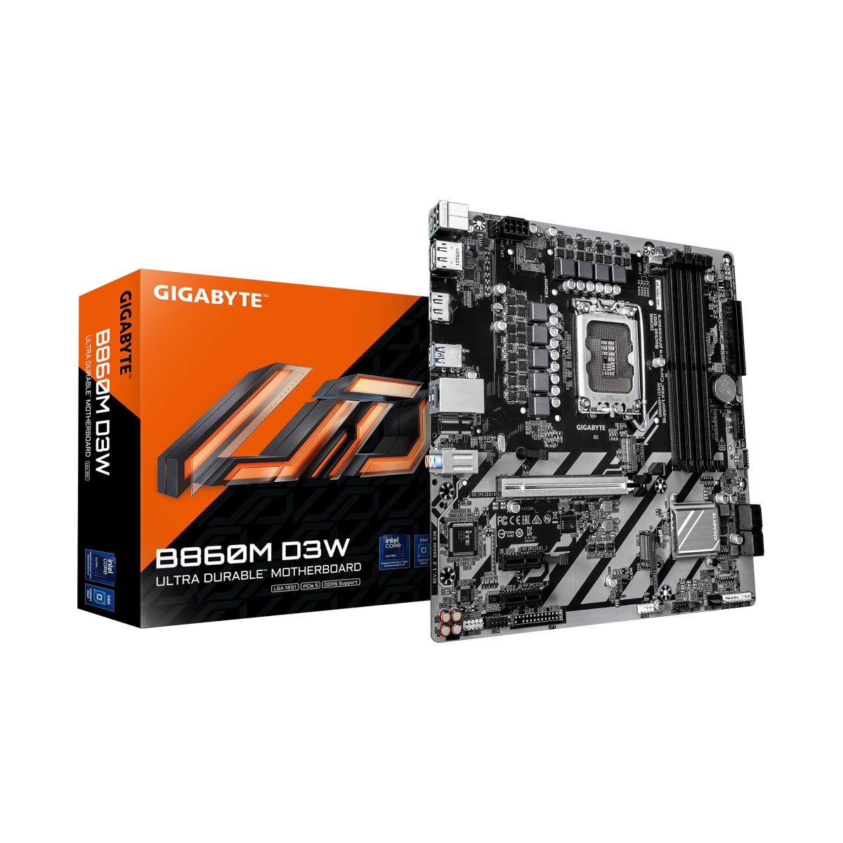 Материнская плата Gigabyte B860M D3W B860 LGA1851 4xDDR5 M-ATX B860MD3W