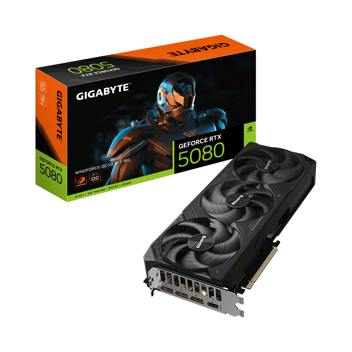 Видеокарта Gigabyte GeForce RTX 5080 16GB GDDR7 GV-N5080WF3OCV2-16GD