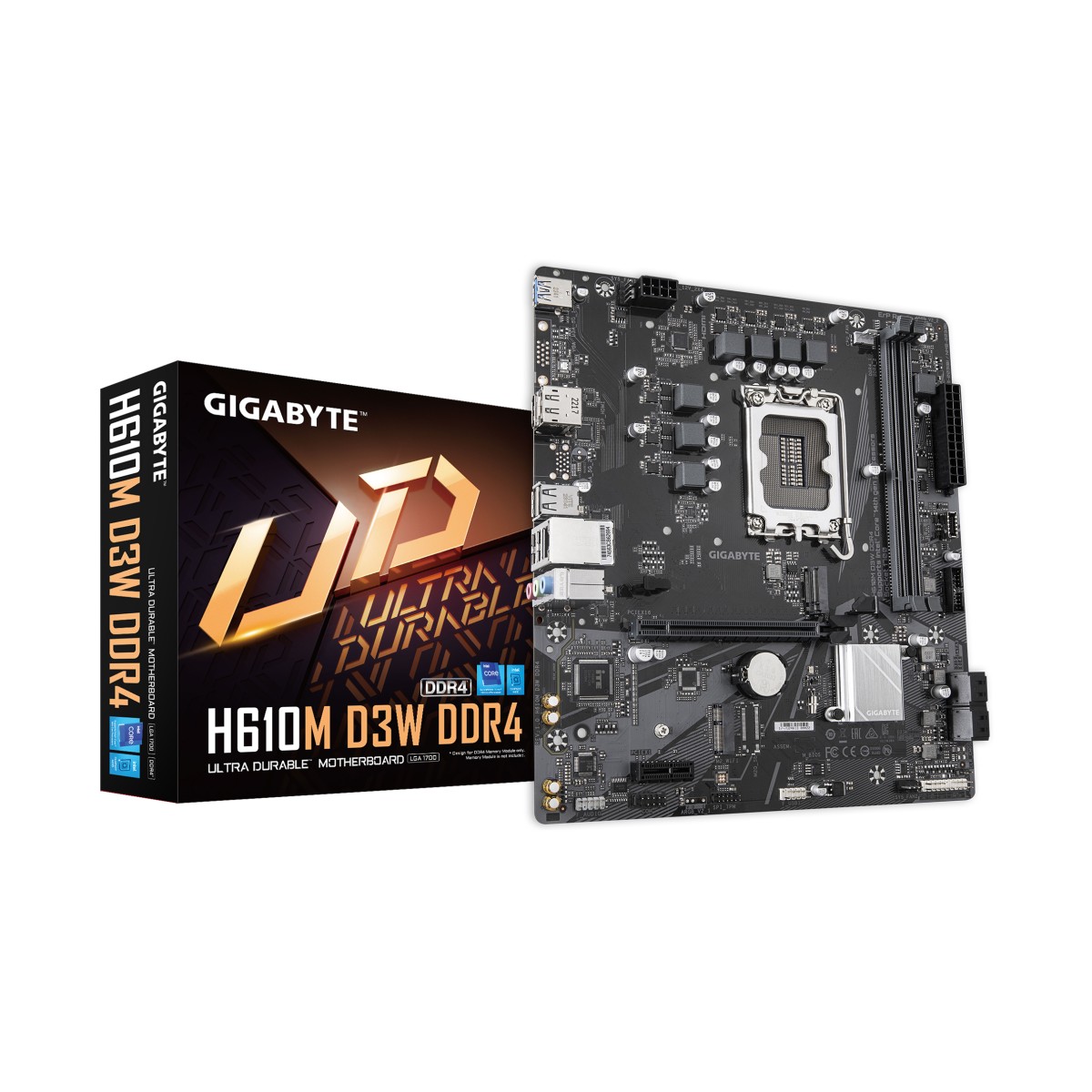 Материнская плата Gigabyte H610M D3W DDR4 H610 LGA1700 2xDDR4 M-ATX H610MD3WDDR4