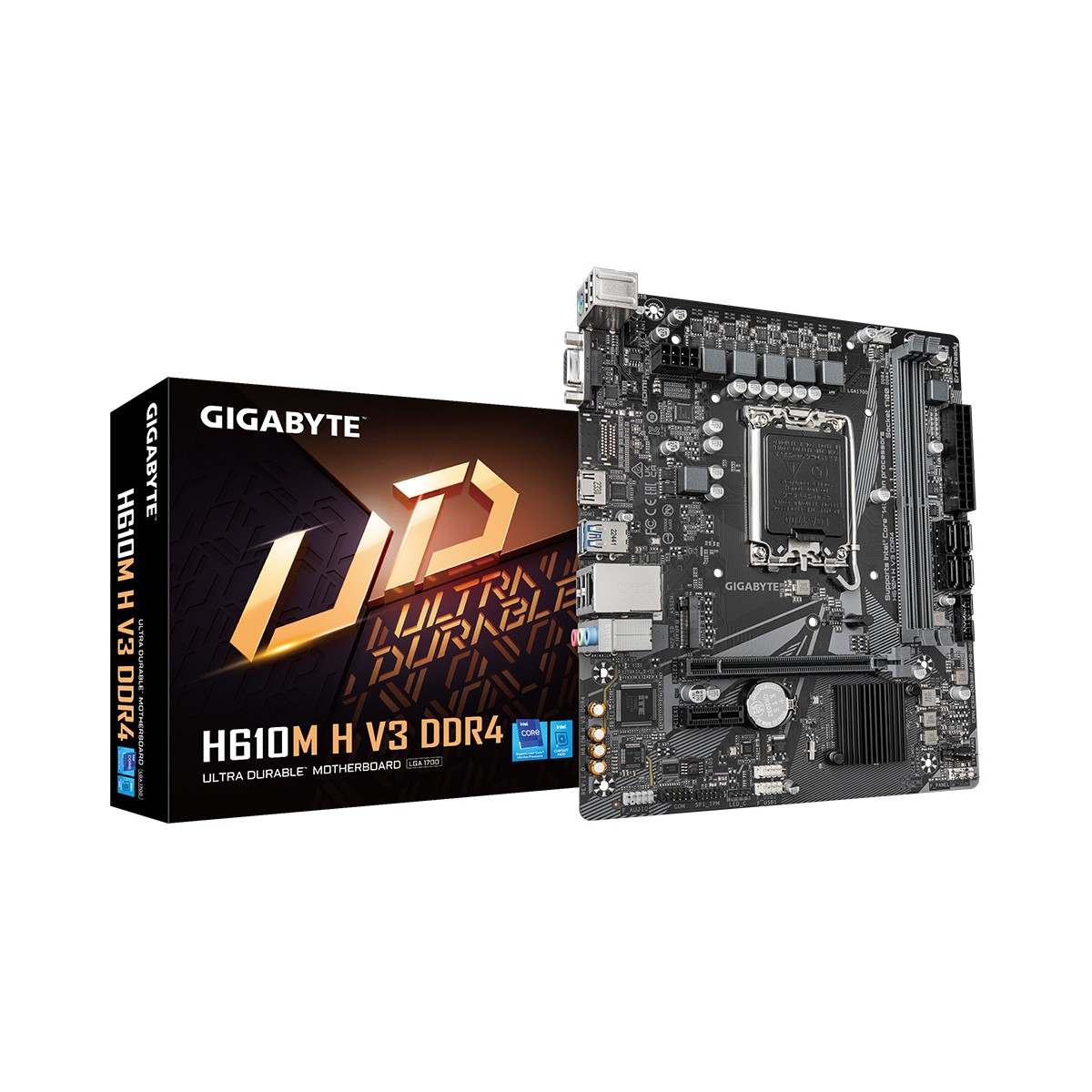 Материнская плата Gigabyte H610M H V3 DDR4 H610 LGA1700 2xDDR4 M-ATX H610MHV3DDR4