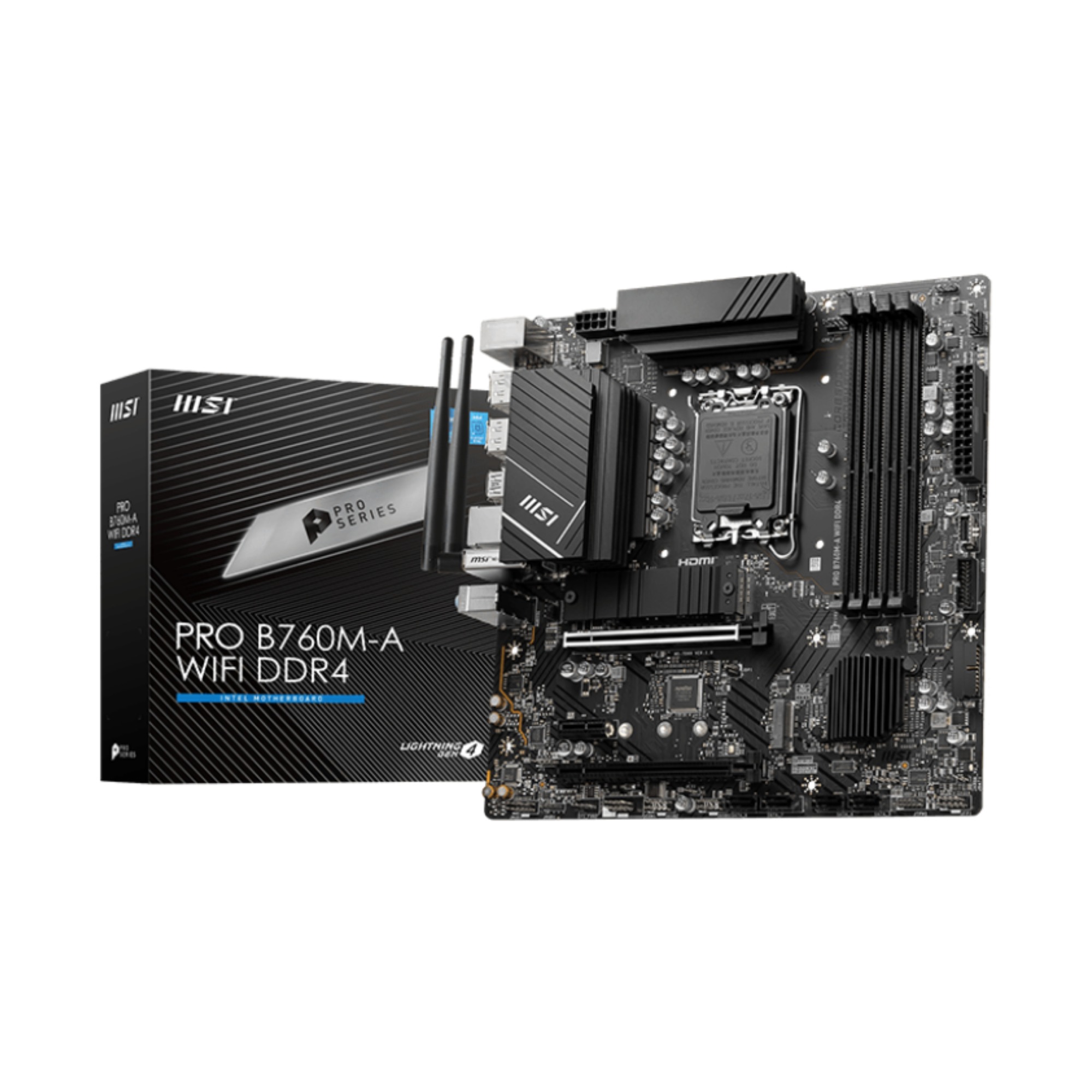 Материнская плата MSI PRO B760M-A WIFI DDR4 B760 LGA1700 mATX PROB760M-AWIFIDDR4