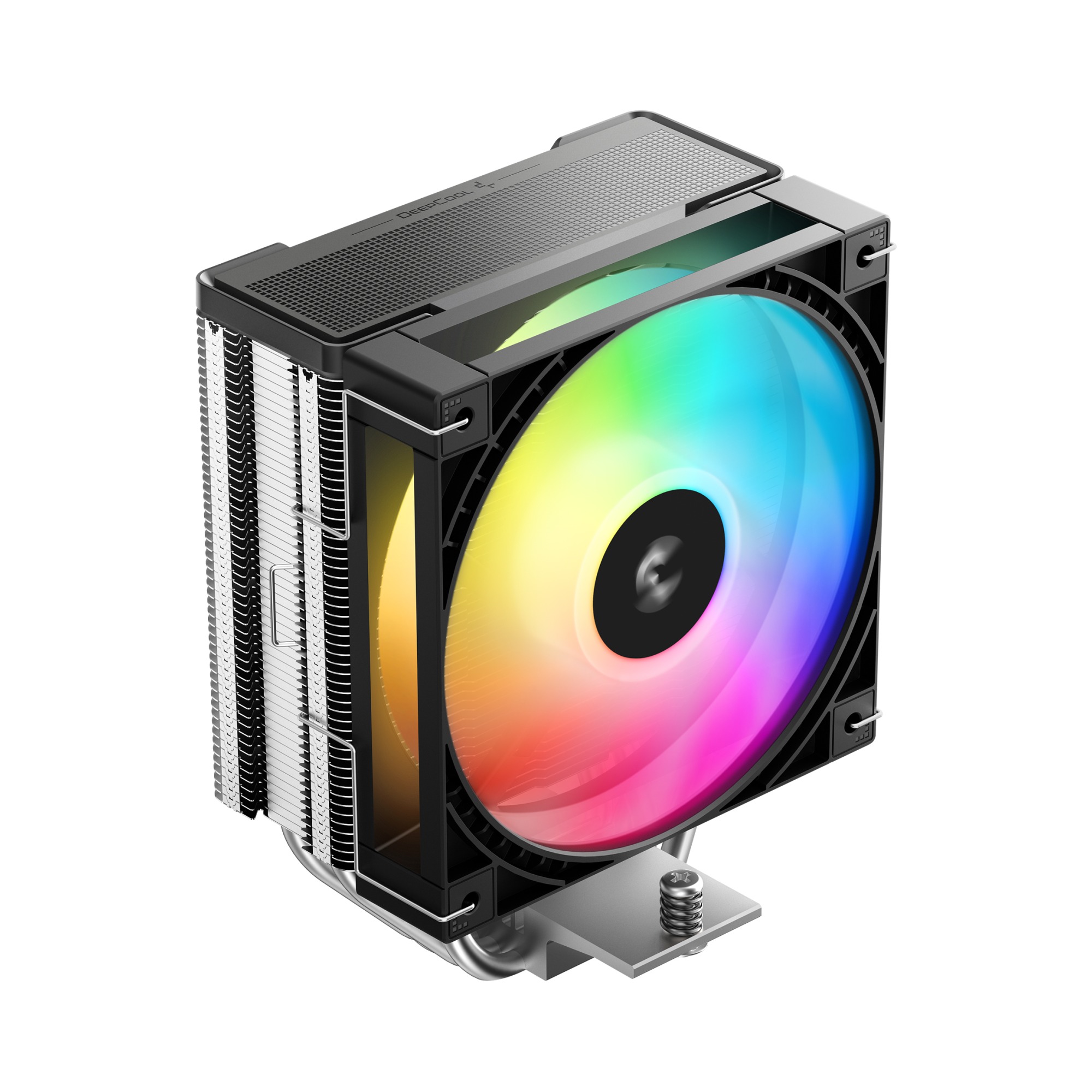 Кулер для процессора Deepcool Устройство охлаждения AG400 G2 ARGB Soc-AM5/AM4/1200/1700/1851 серебристый/черный 4-pin 30.93dB Al+Cu 230W 641gr Ret (R-AG400-BKAMMG2-G)