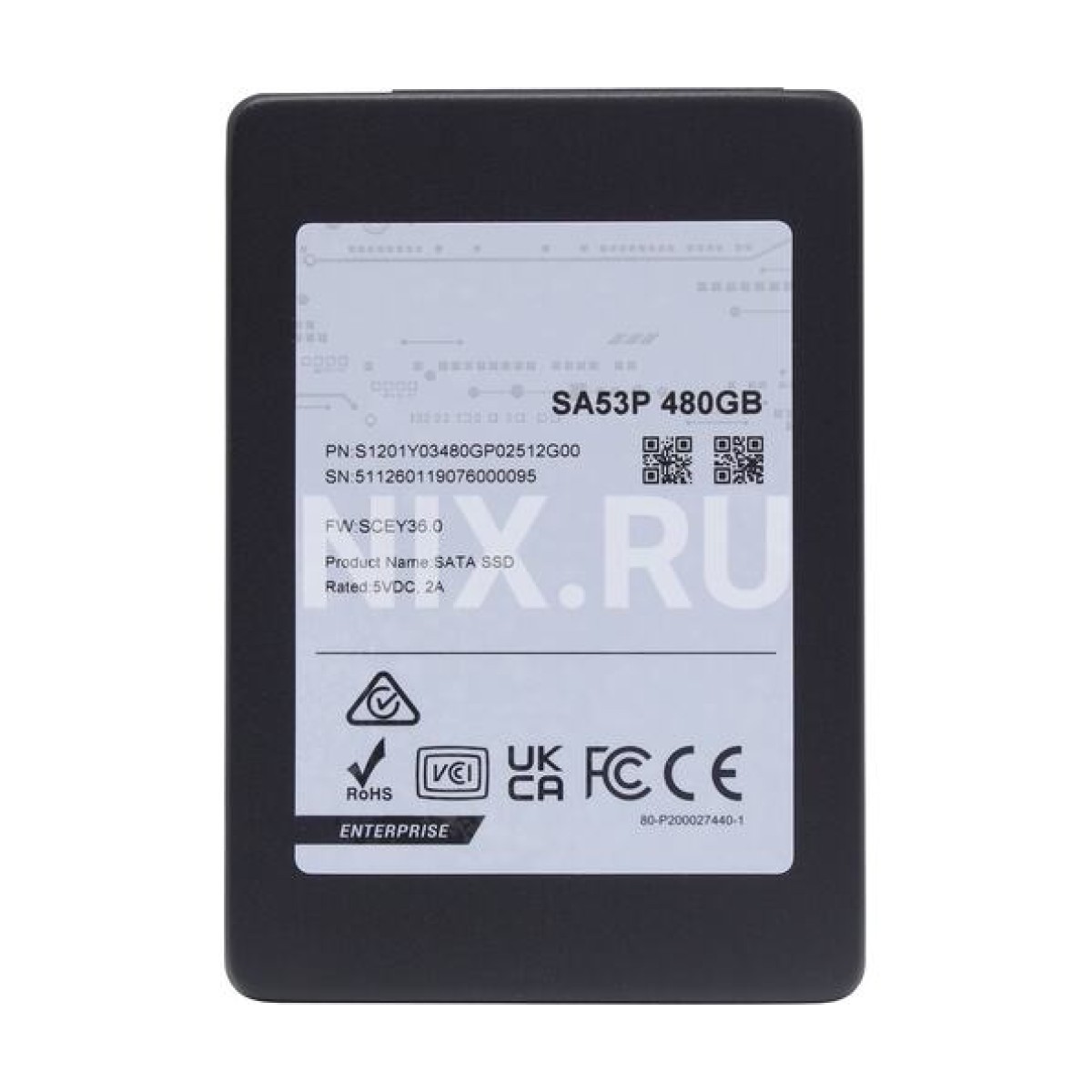 Накопитель SSD Производитель NAND-flash контроллеров S1201Y03480GP02512G00 480 ГБ