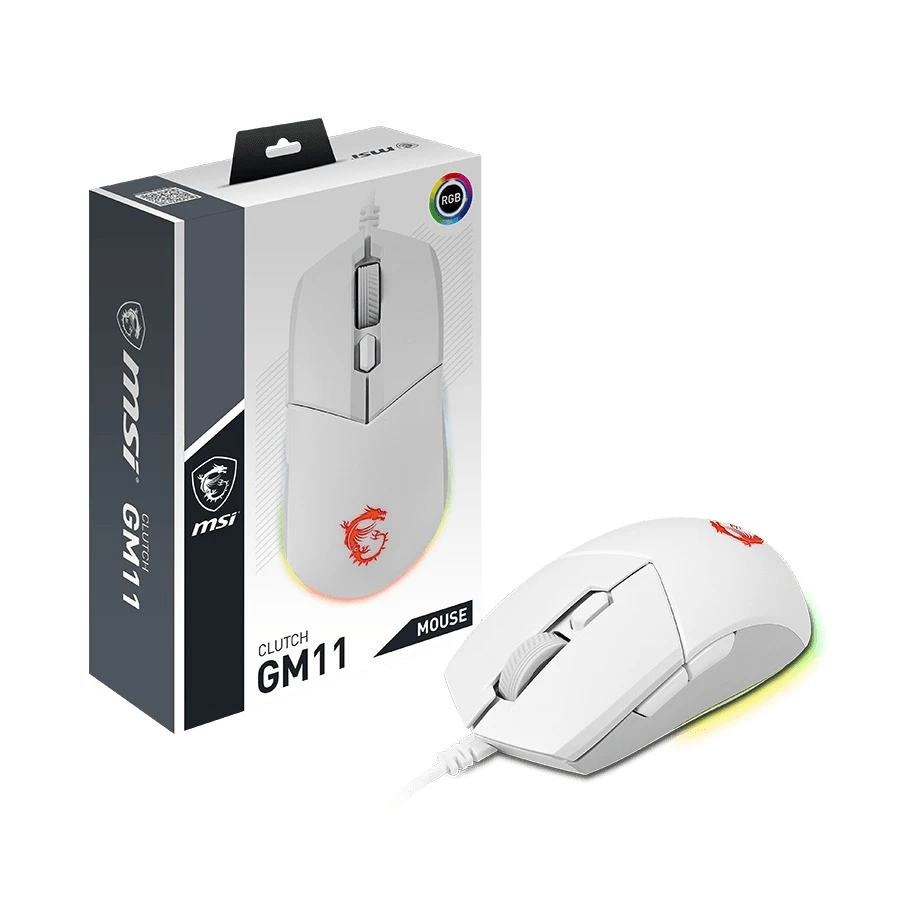 Мышь проводная MSI CLUTCH GM11 WHITE