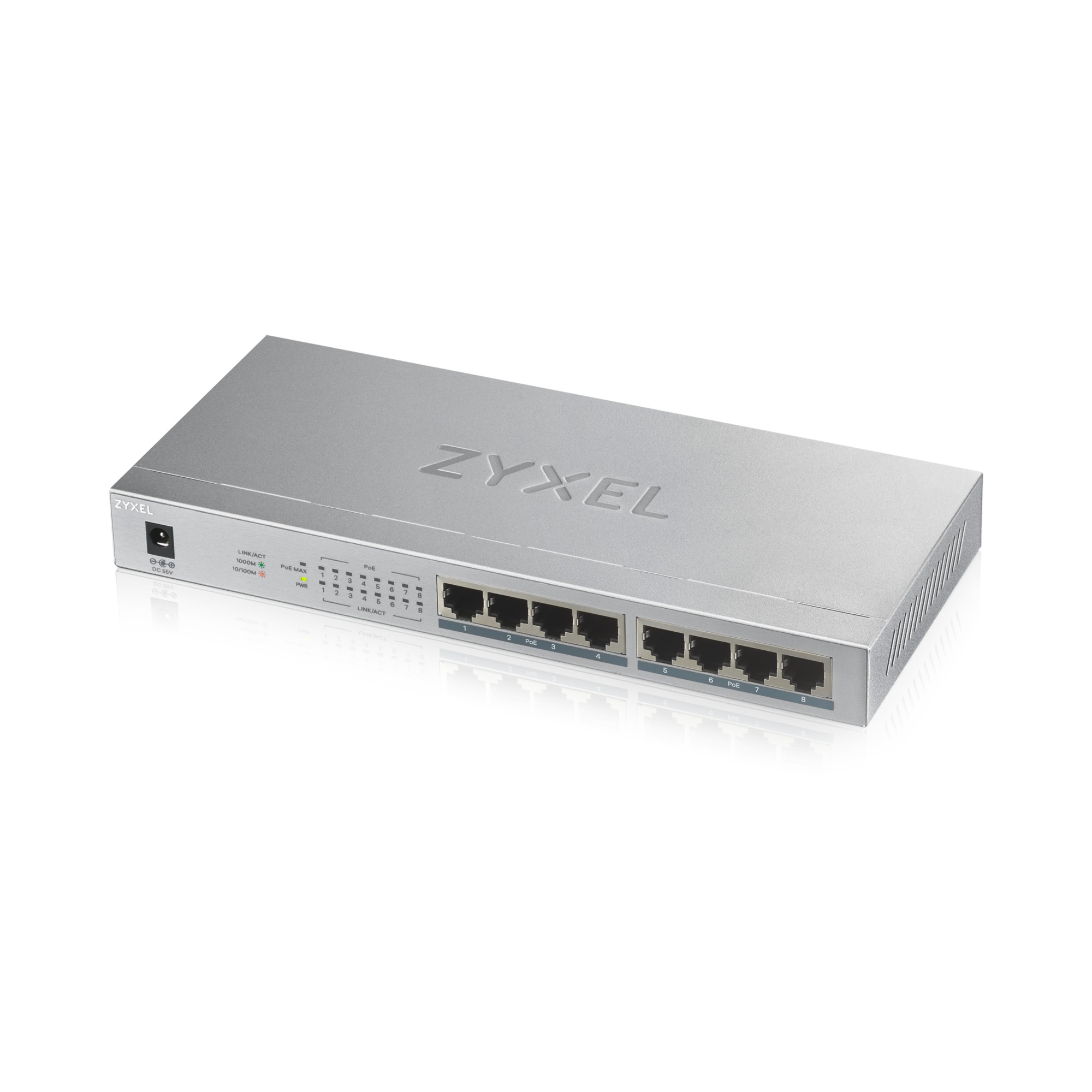Коммутатор неуправляемый PoE+ Zyxel GS1008HP-EU0101F