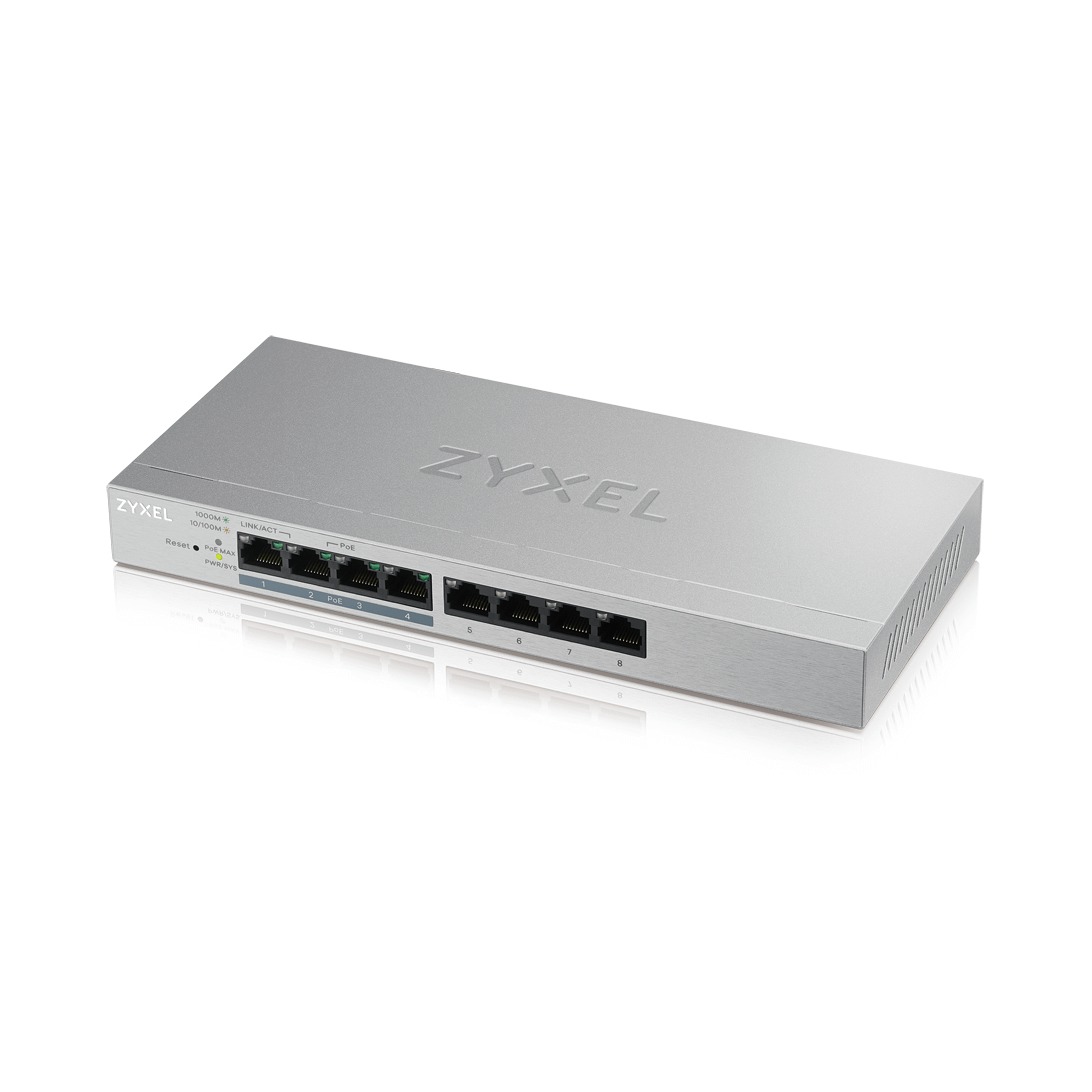 Коммутатор управляемый L2 PoE+ Zyxel GS1200-8HPV2-EU0101F