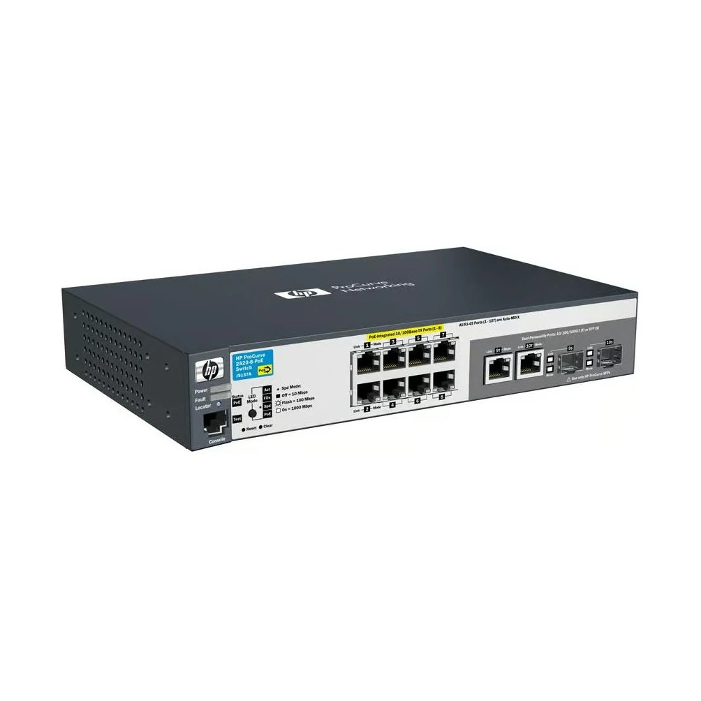 Управляемый коммутатор для рабочих групп HP ProCurve 2520-8 PoE, J9137A