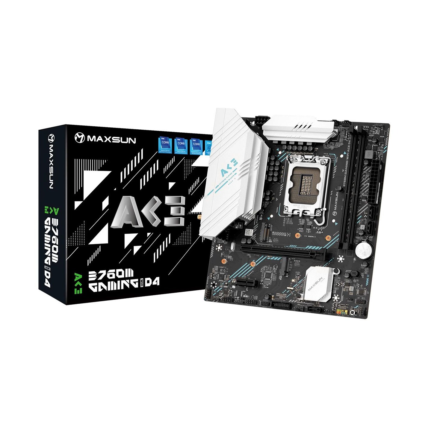 Материнская плата MAXSUN MS-B760M GAMING WIFI ICE LGA1700 mATX