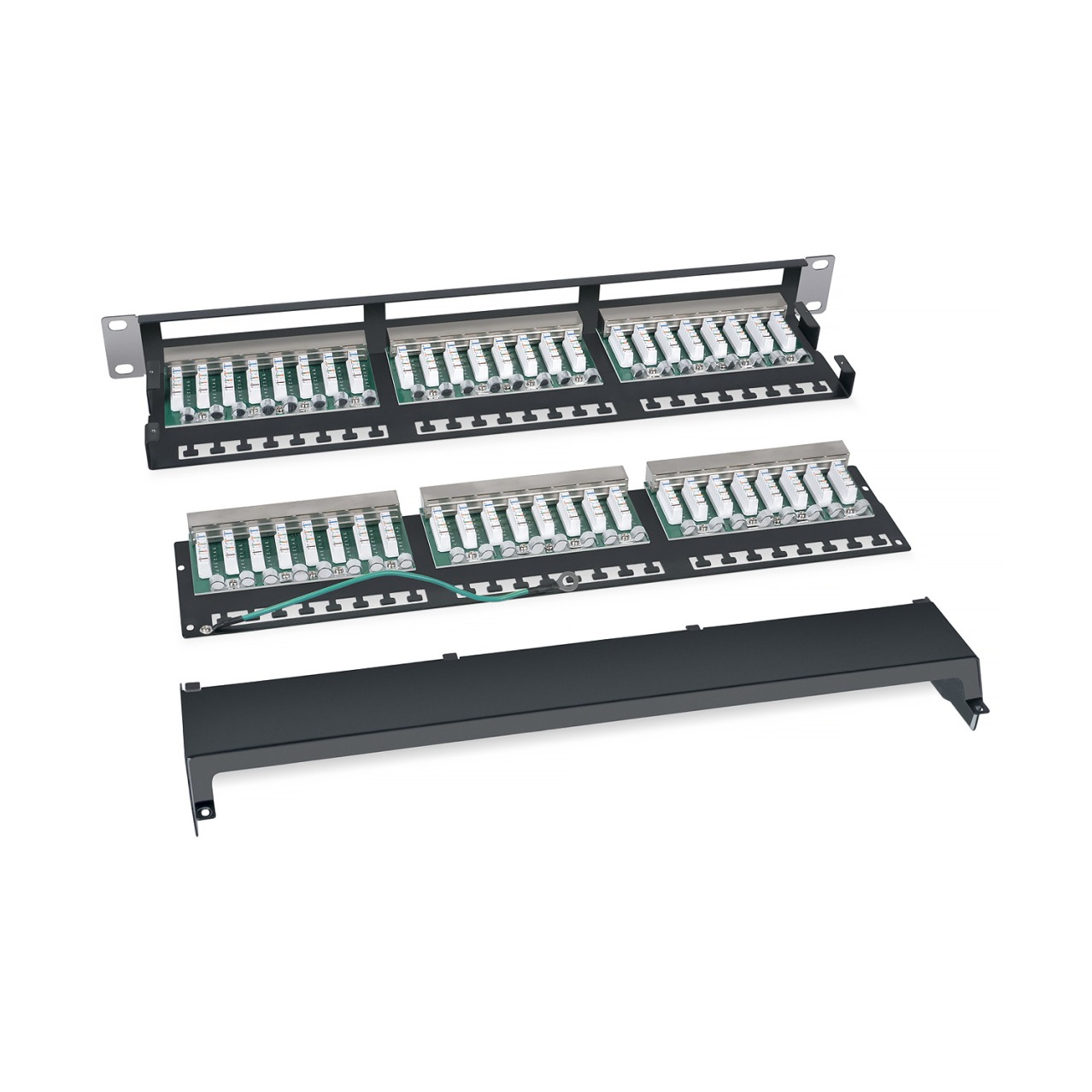 Патч-панель Cabeus PLHD-48-Cat.6-SH-Dual IDC-1U