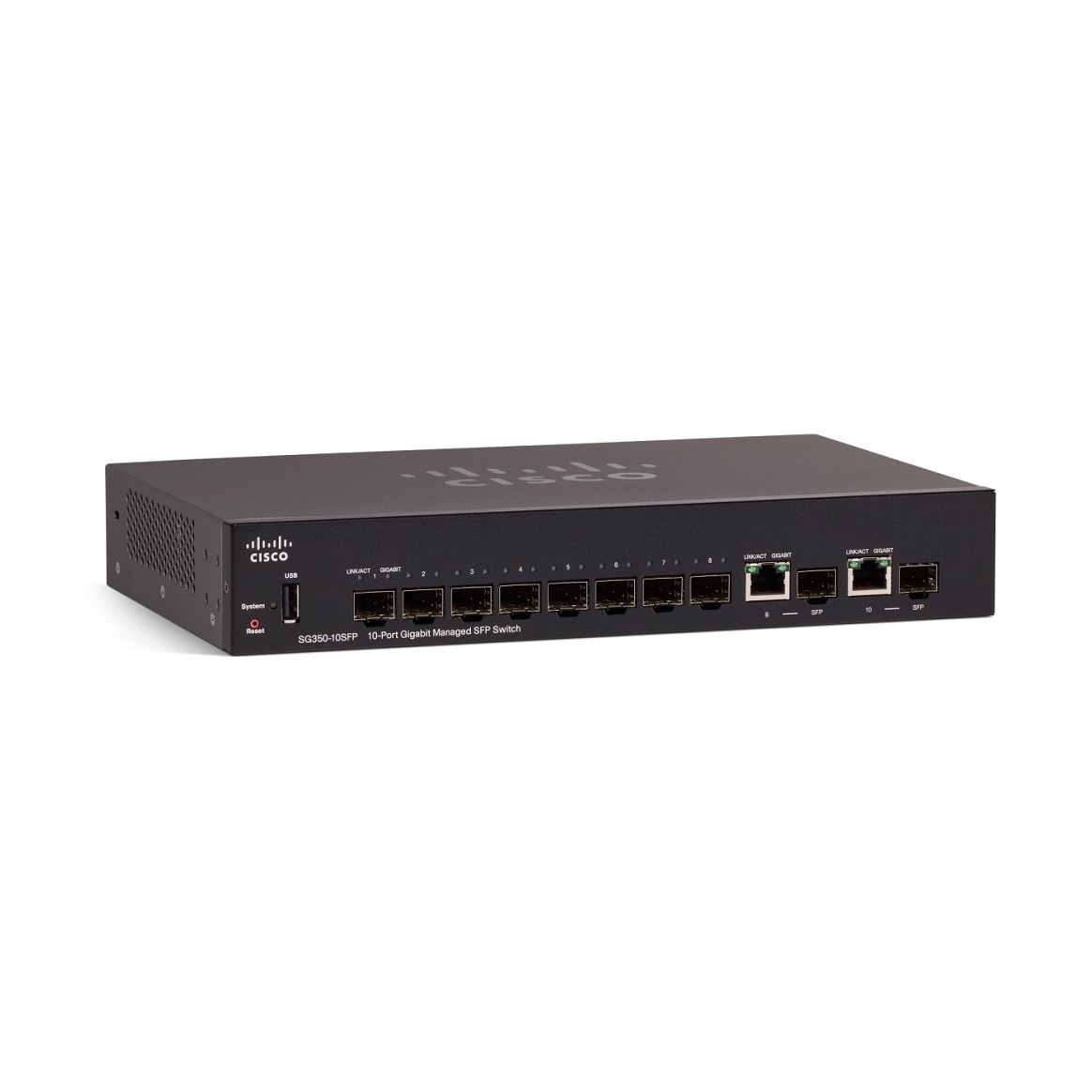 Коммутатор управляемый L2+ CISCO SG350-10SFP-K9-EU