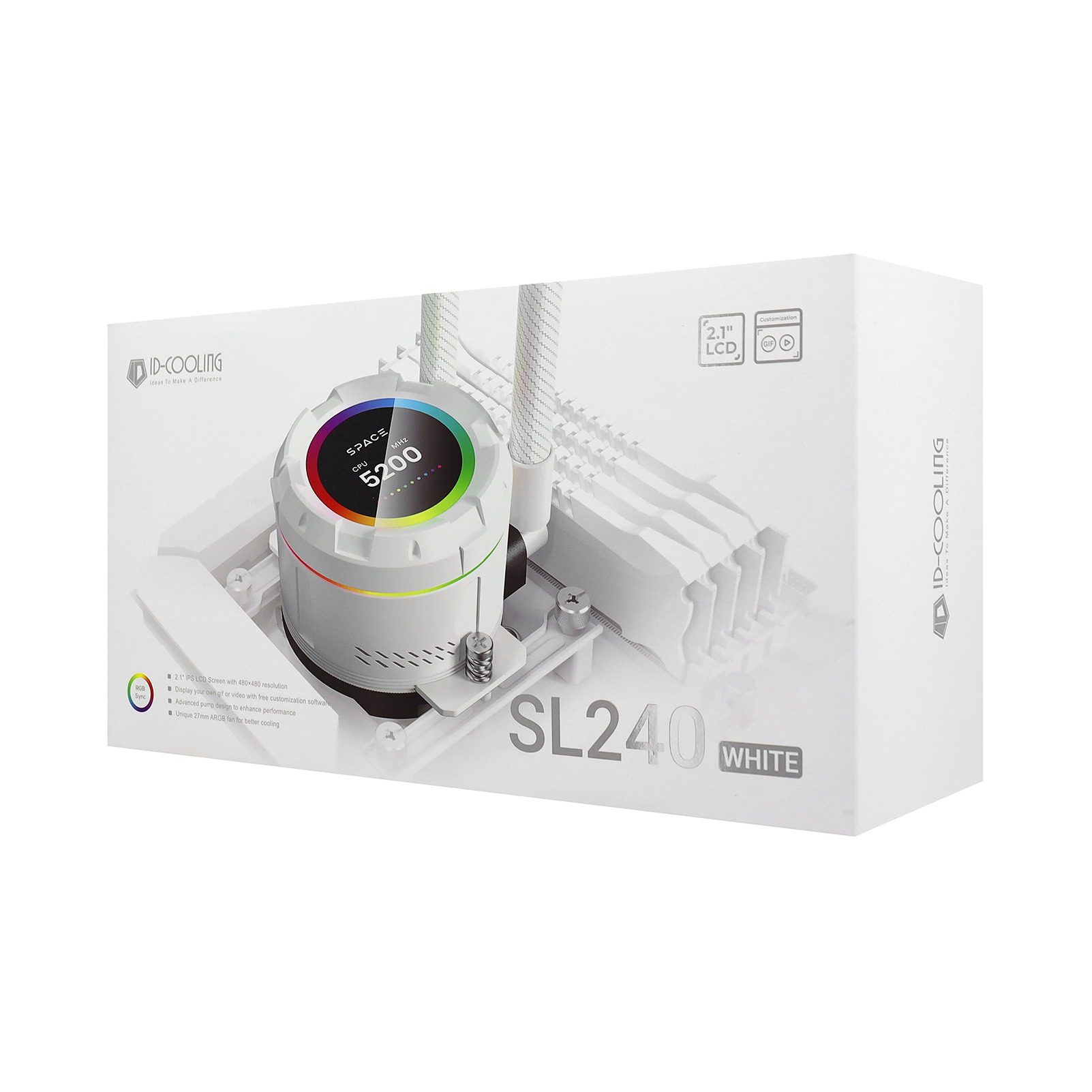 Система жидкостного охлаждения ID-Cooling SL240 WHITE SL240_WHITE