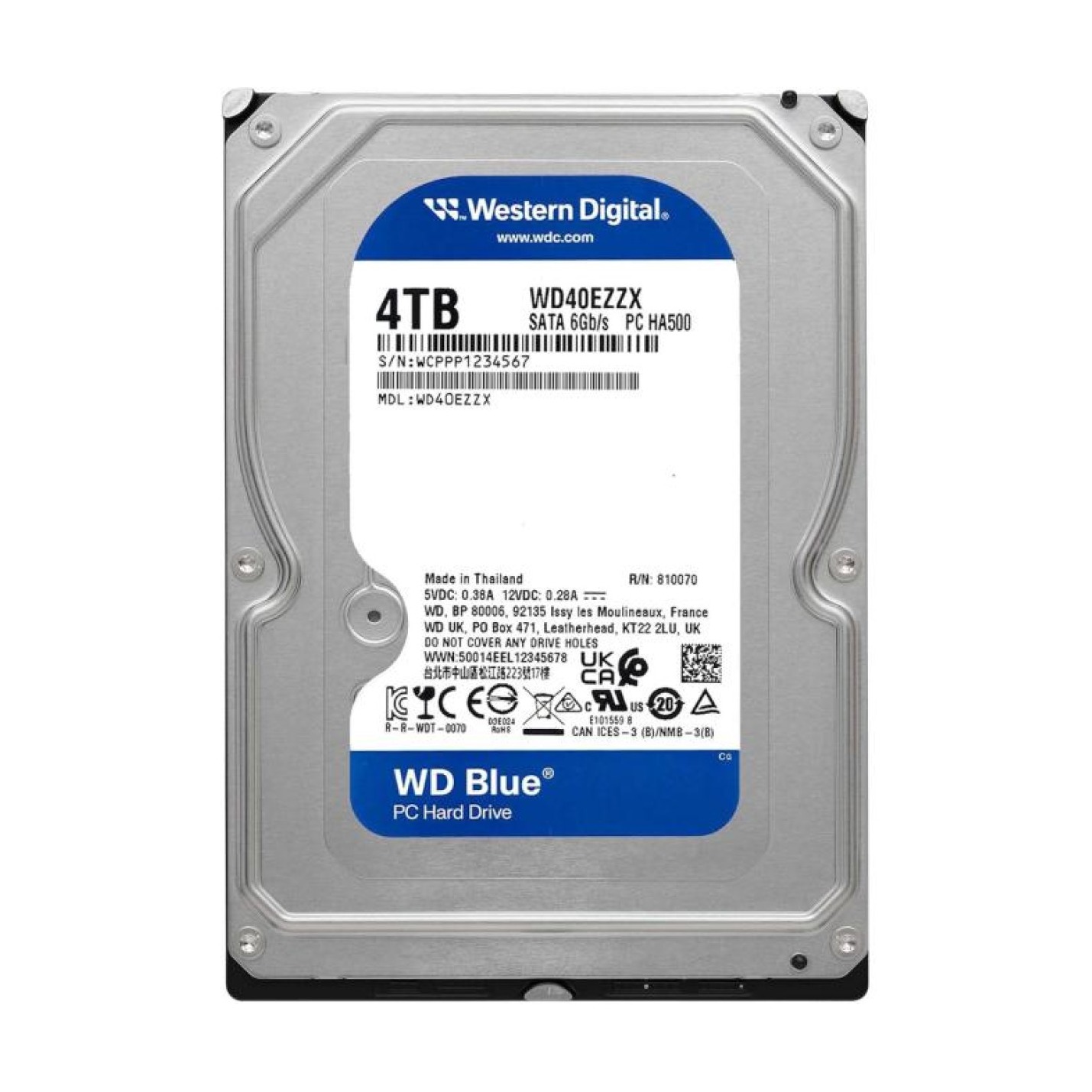 Жесткий диск WD Blue 4TB WD40EZZX