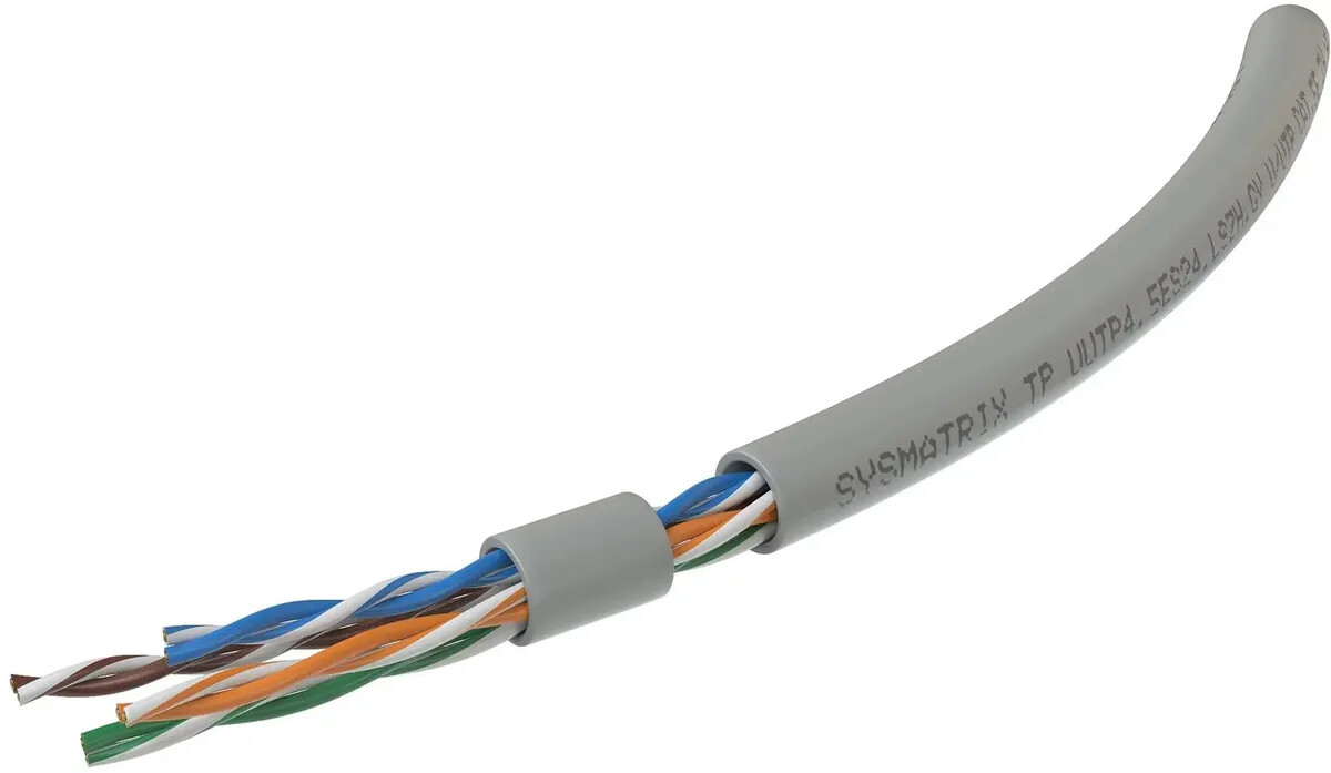Бухта SYSMATRIX TP UUTP4.5ES24.PVC.GY305, 305м