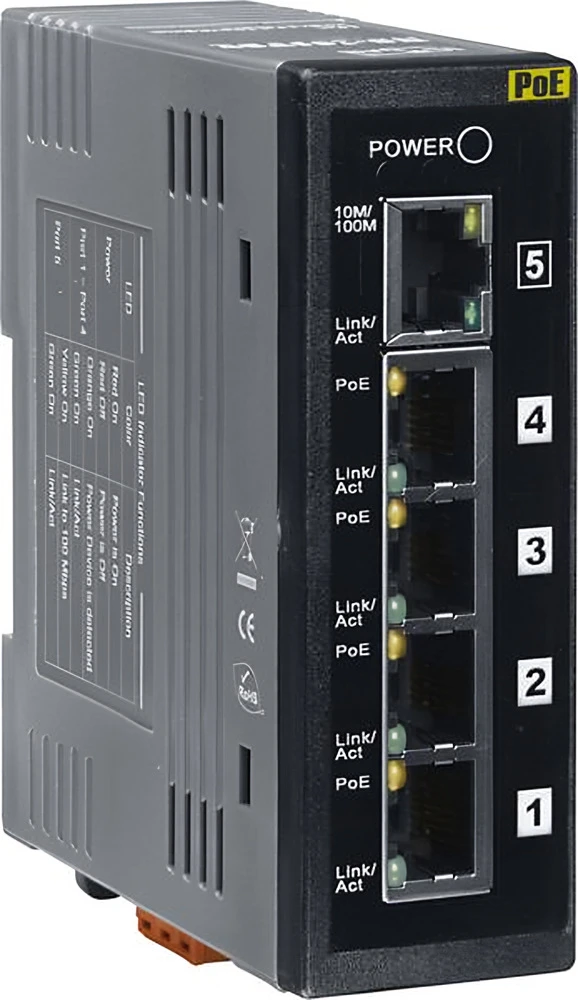 Промышленный коммутатор ICP DAS NS-205PSE CR
