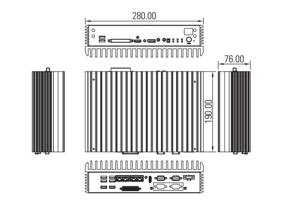 Компактный встраиваемый компьютер Axiomtek eBOX670-891-FL-DC-Flexible IO
