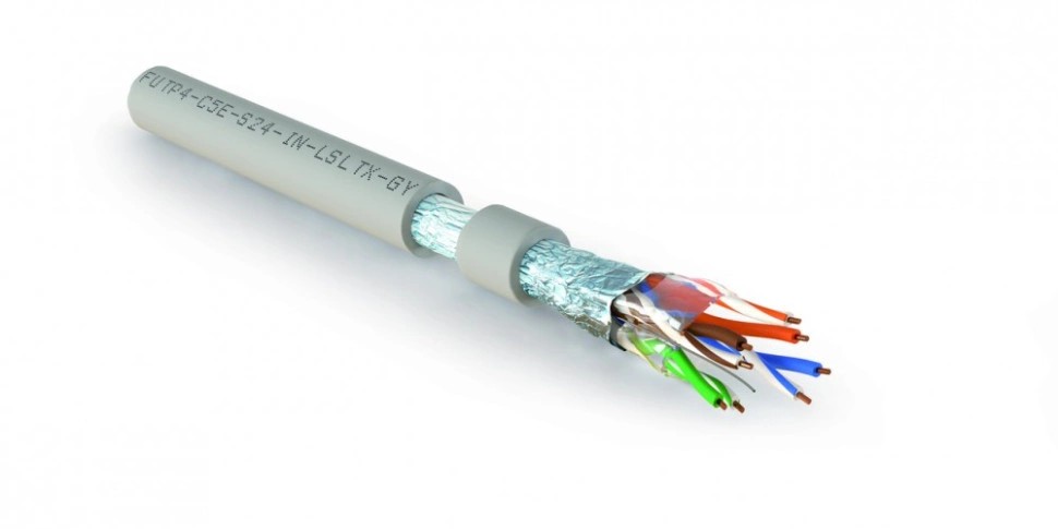 Кабель Hyperline FUTP4-C5E-S24-IN-LSLTX-YL-305