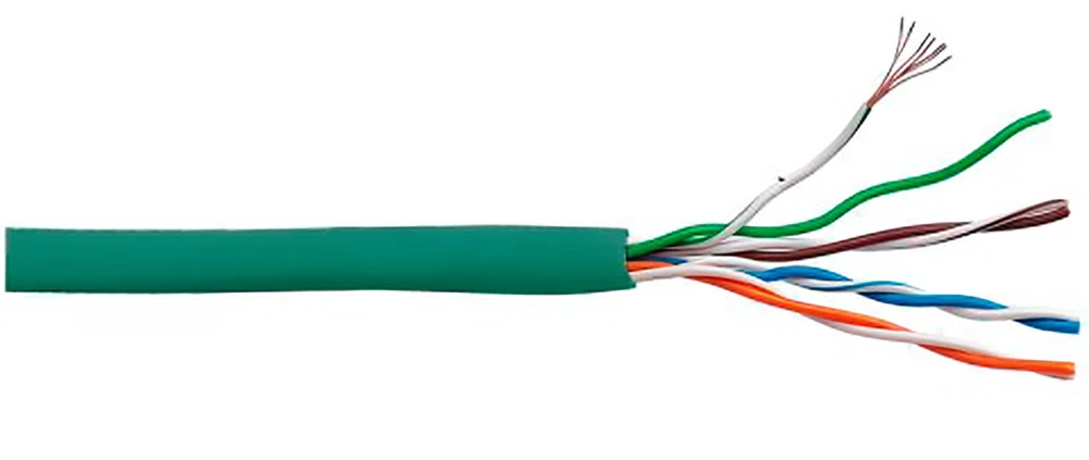 Кабель LANMASTER UTP кат. 5e, зелёный, 305 м, LAN-5EUTP-PT-LSZH-GN