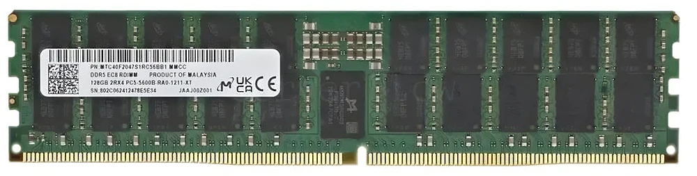 Оперативная память 128GB DDR5 5600MHz Micron (MTC40F2047S1RC56BB1)