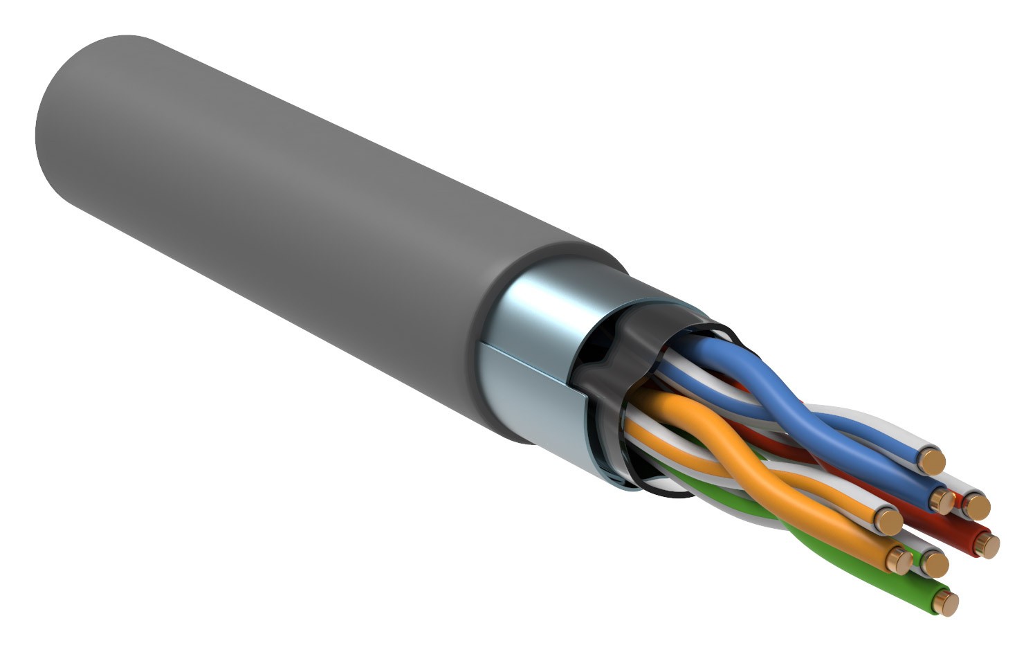 Кабель ITK FTP кат. 5e, серый, 305 м, BC1-C5e,04-311-305-G