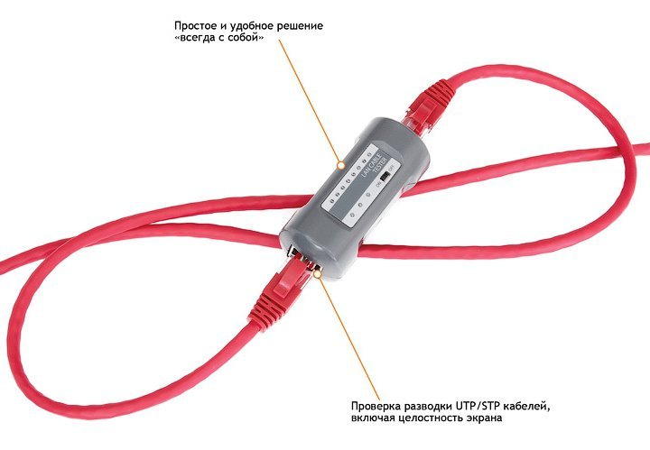 Кабельный тестер UTP/STP, малогабаритный NIKOMAX NMC-TE400