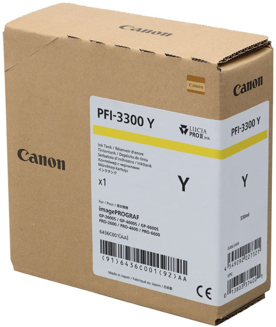Картридж Canon PFI-3300 Yellow