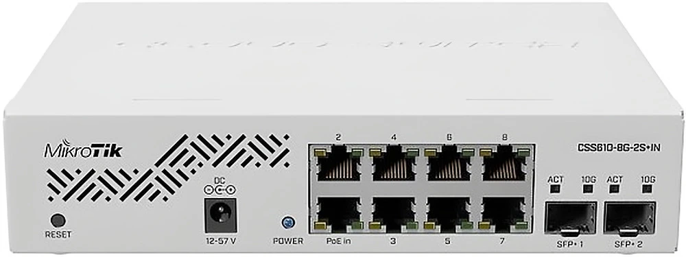 Коммутатор Mikrotik CSS610-8G-2S+IN