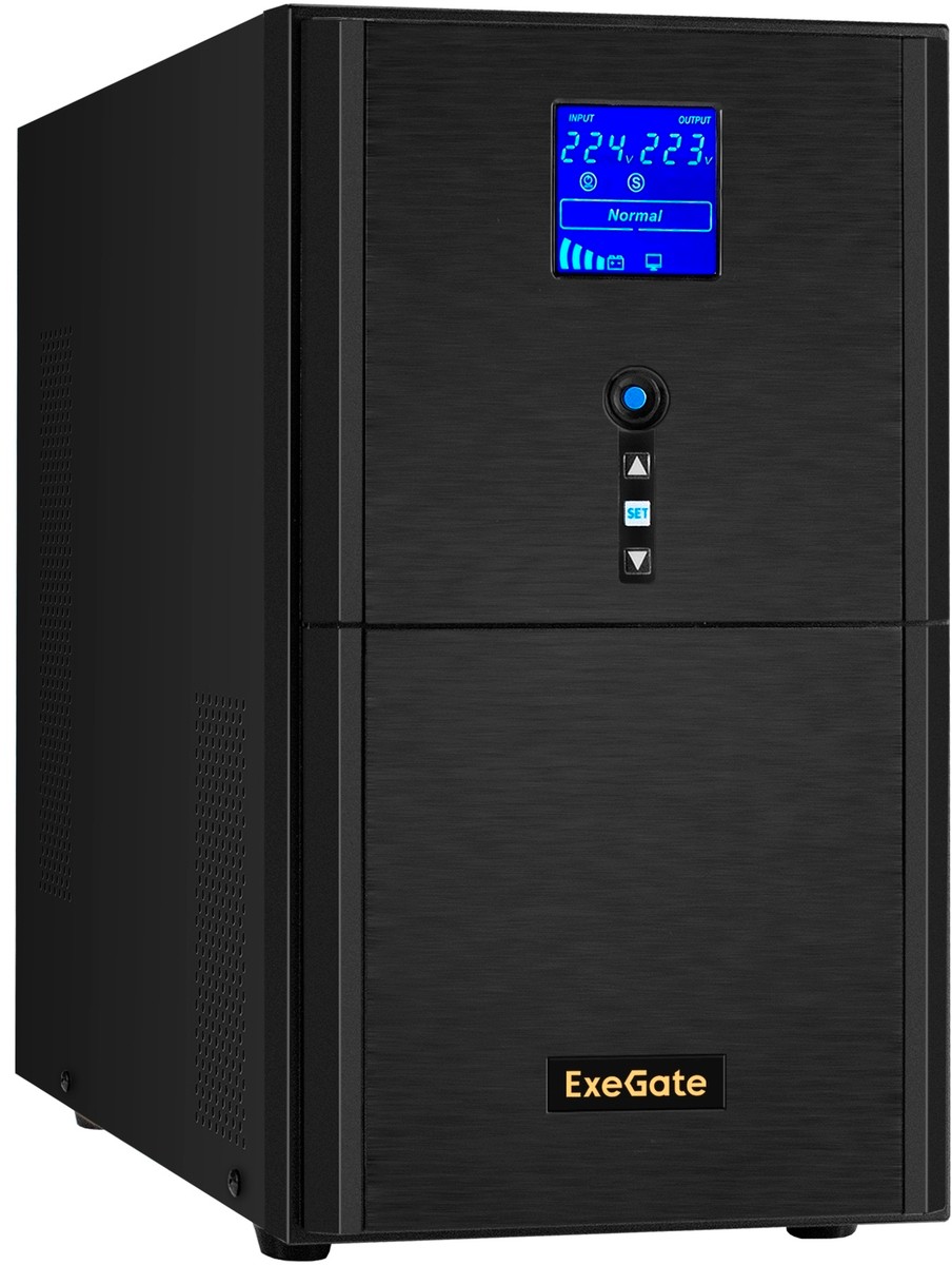 Источник бесперебойного питания Exegate SineTower SN-3000.LCD.AVR.3SH.1C13.RJ.USB
