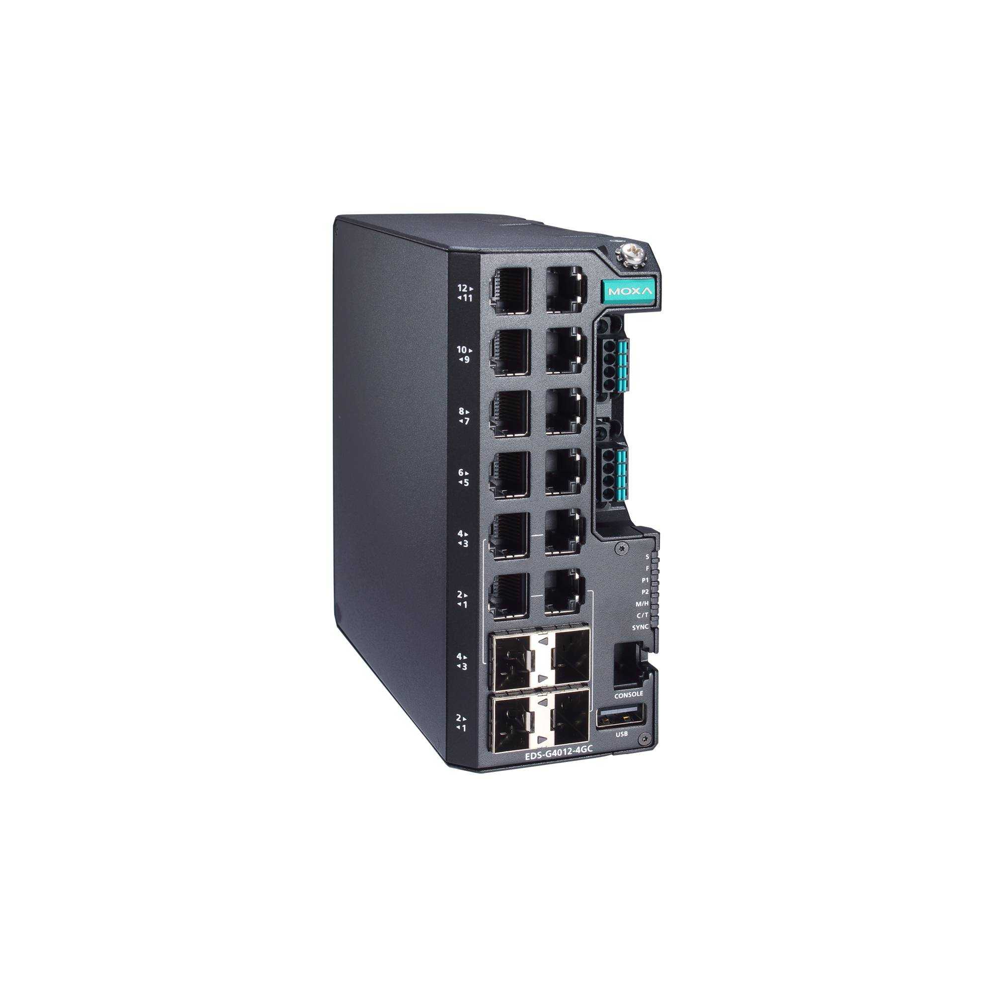 Промышленный коммутатор MOXA EDS-G4012-4GC-HV