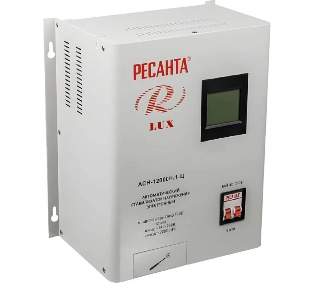 Стабилизатор напряжения Ресанта АСН-12 000/Н1-Ц Lux (63/6/22)