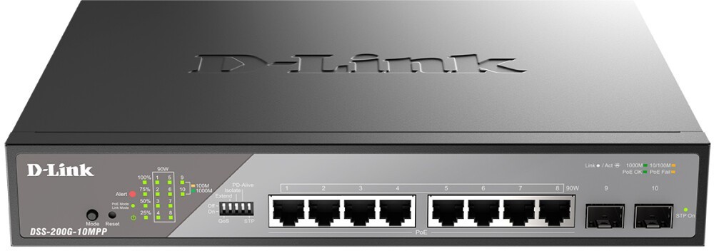 Коммутатор D-Link DSS-200G-10MPP