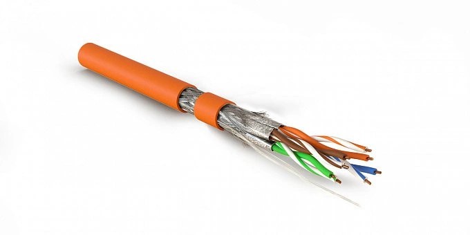 Кабель Hyperline SFTP4-C7-S23-IN-LSZH-OR-500