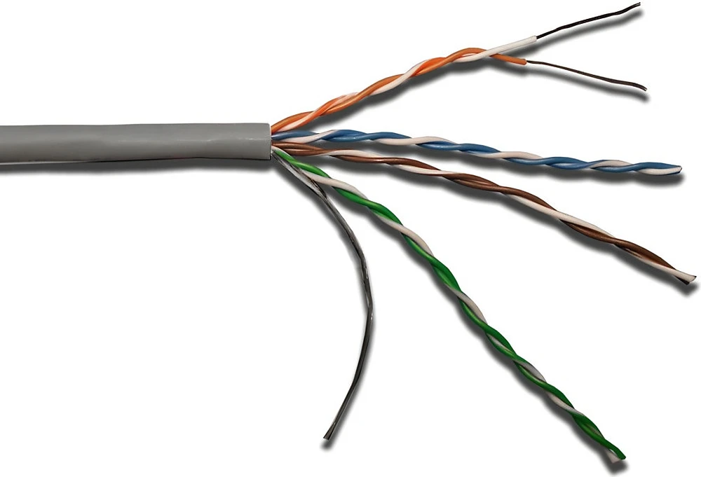 Кабель LANMASTER UTP кат. 5e, серый, 305 м, LAN-5EUTP-PT-LSZH-GY