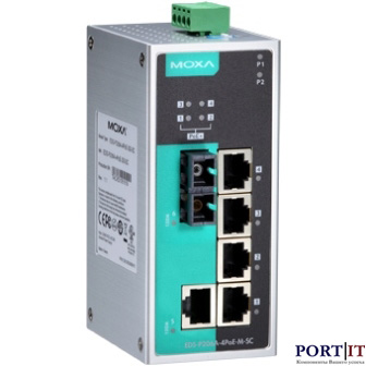 Неуправляемый коммутатор MOXA EDS-P206A-4PoE-MM-ST-T
