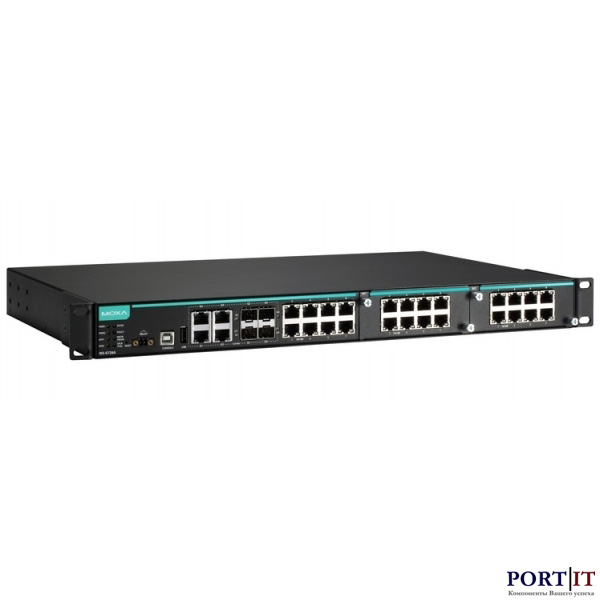 Модульный Ethernet-коммутатор MOXA IKS-6728A-4GTXSFP-48-T