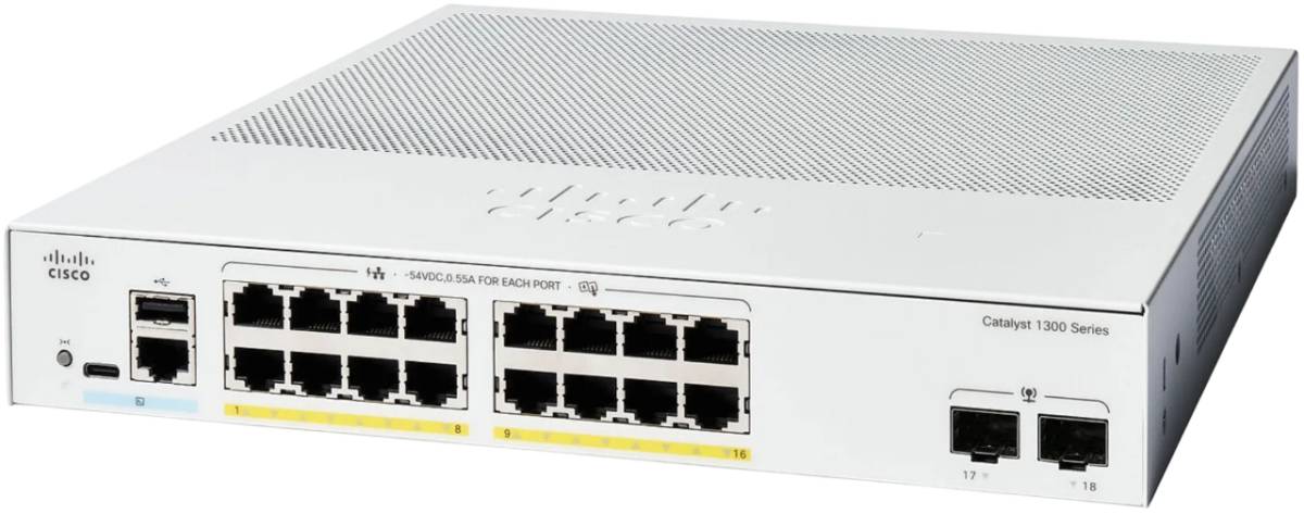 Коммутатор Cisco C1300-16FP-2G