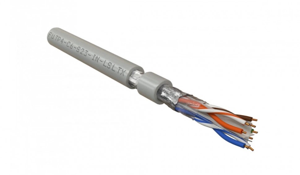 Кабель Hyperline FUTP4-C6-S23-IN-LSLTX-GY-305