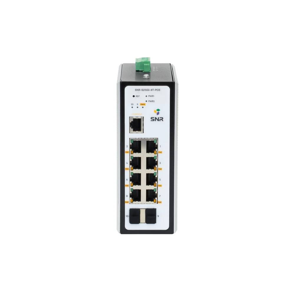 Управляемый промышленный POE коммутатор уровня 2 SNR SNR-S215Gi-8T-POE