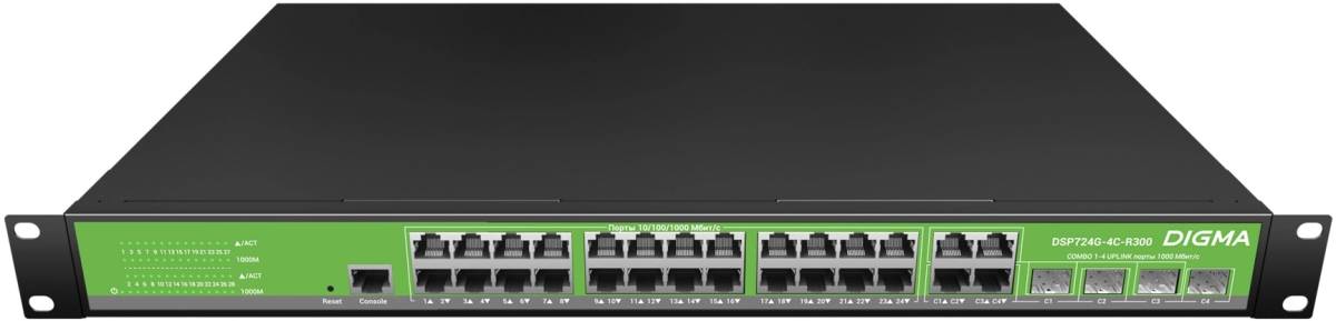 Коммутатор Digma DSP724G-4C-R300