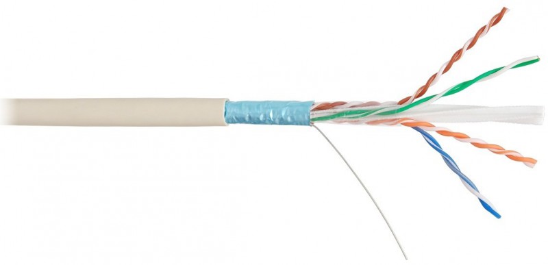Кабель F/UTP 4 пары, одножильный, внутренний, 305м NIKOLAN NKL 9240C-OR