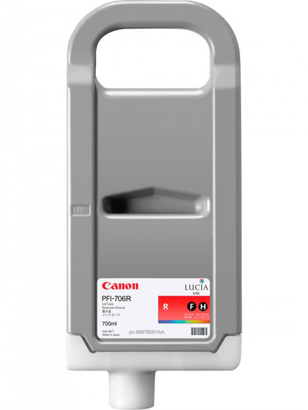 Струйный картридж Canon PFI-706R красный 6687B001