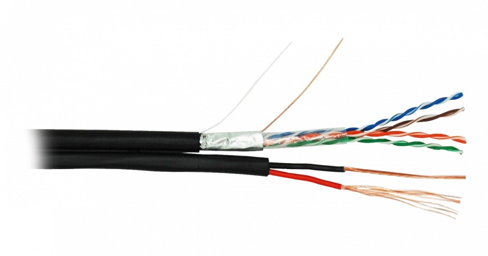 Кабель NETLAN EC-UF004-5E-PC150-PE-BK