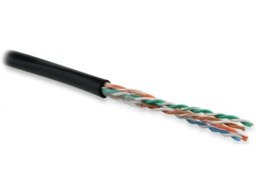 Кабель Hyperline FUTP4-C5E-S24-OUT-PE-BK-500
