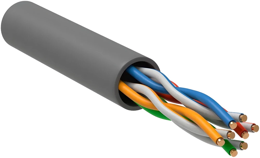 Кабель ITK UTP кат. 5e, серый, 305 м, BC1-C5e,04-111-305-T-R-G