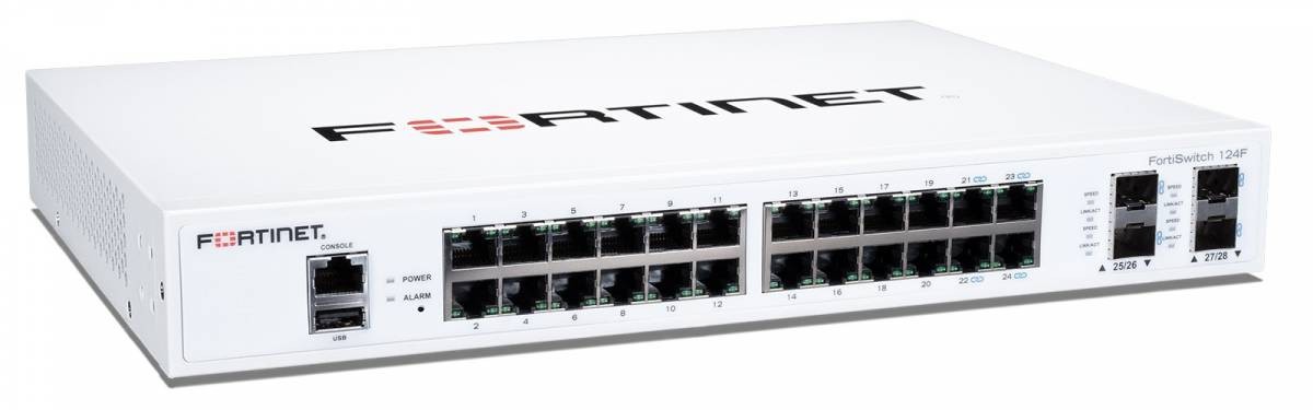 Коммутатор Fortinet 124F, 24xGE, 4xSFP, POE (FS-124F-POE)