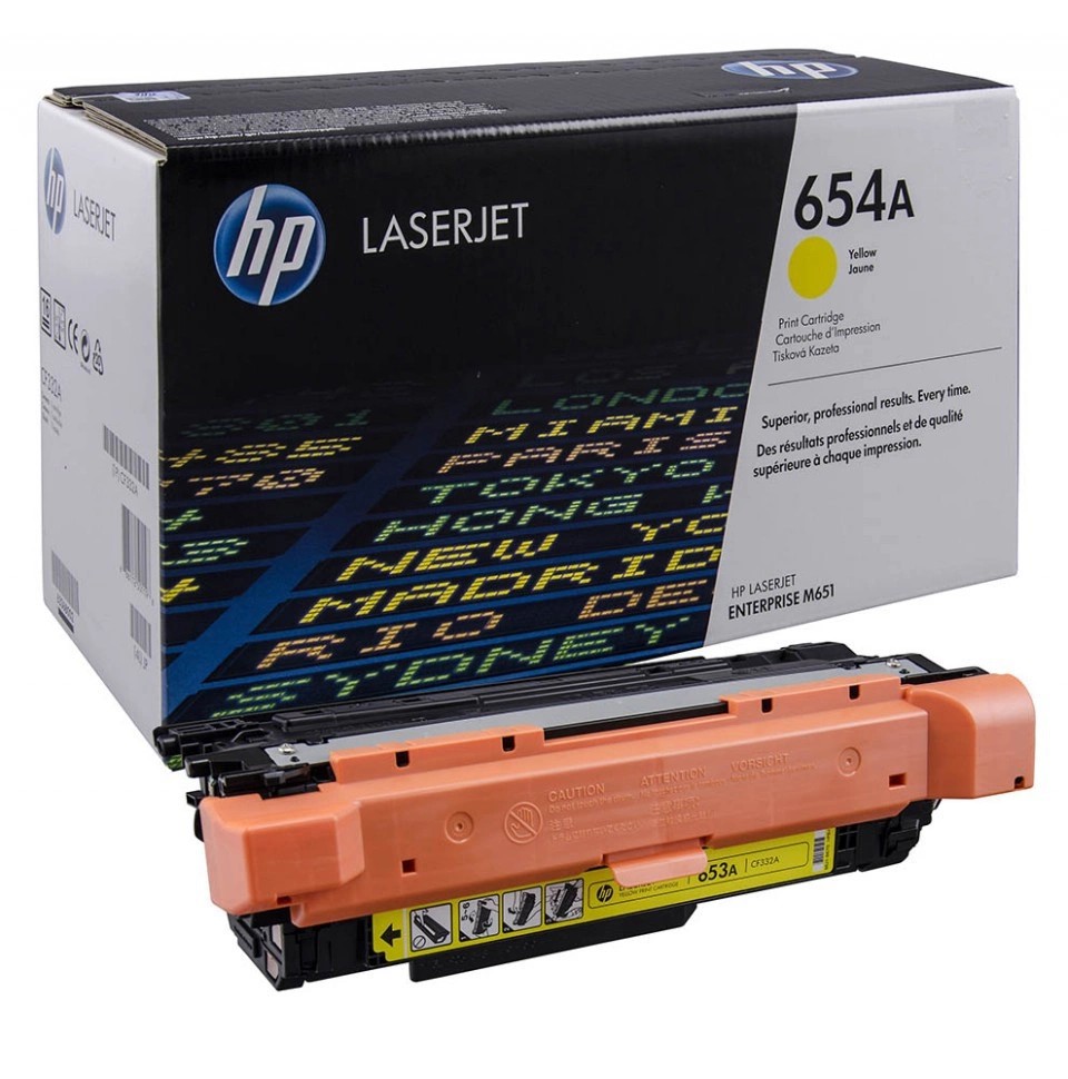 Тонер HP 654A желтый CF332A