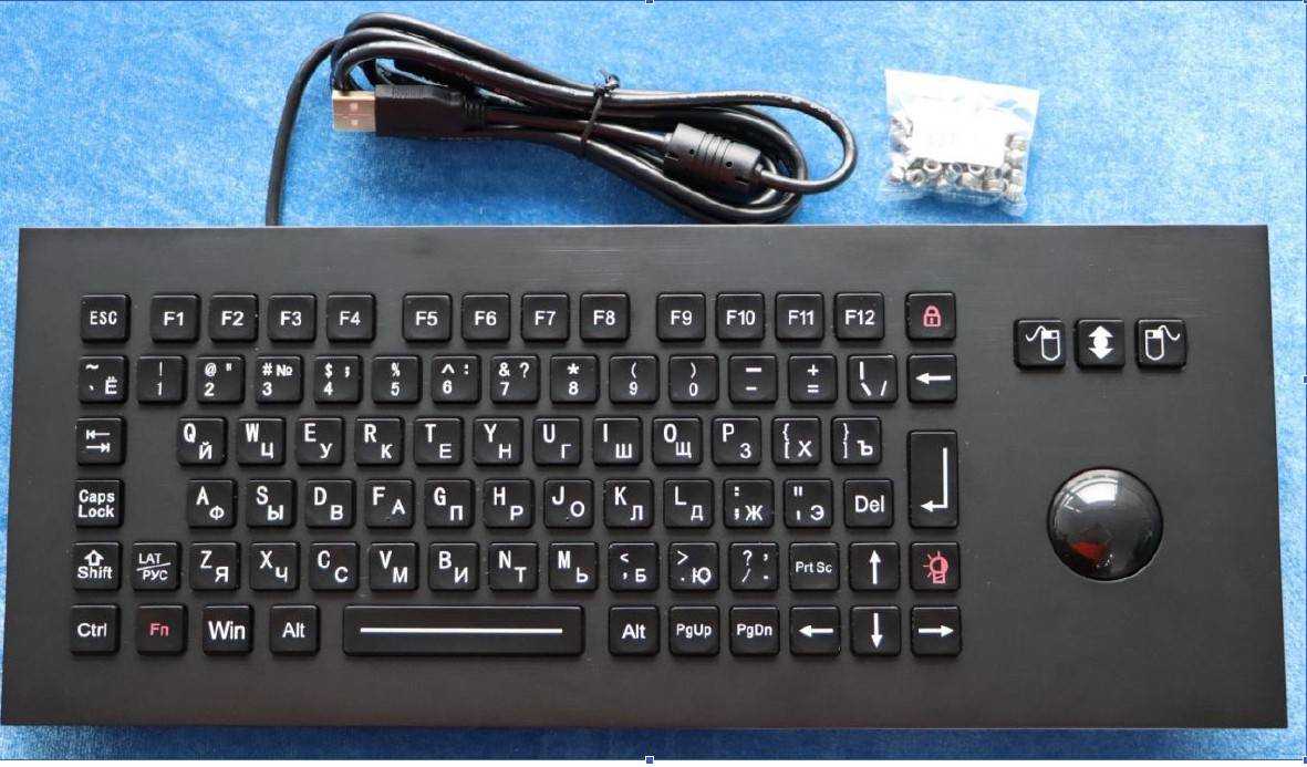 Промышленная клавиатура Key Technology K-TEK-M361-MTB-FN-BL-BT-DWP-US/RU-USB