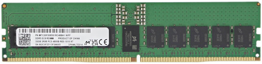 Оперативная память 32GB DDR5 4800MHz Micron (MTC20F2085S1RC48BA1)