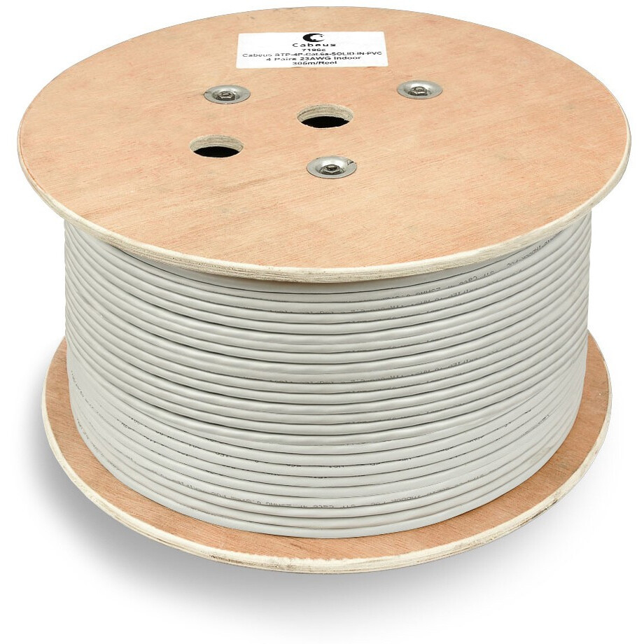 Кабель витая пара Cabeus FTP-4P-Cat.6-SOLID-GY, 305м